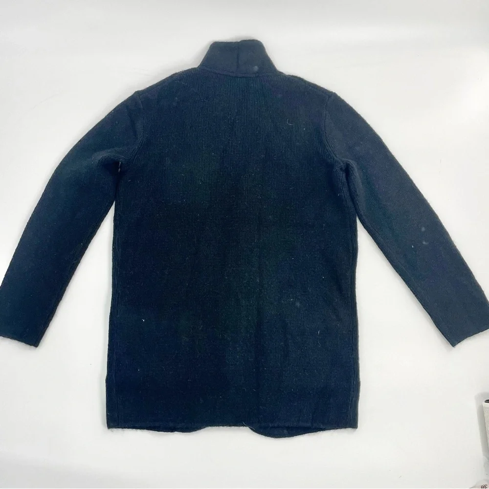 NWT J Crew Cocoon Alpaca Blend Black Longline‎ Minimalist sweater-blazer BA551